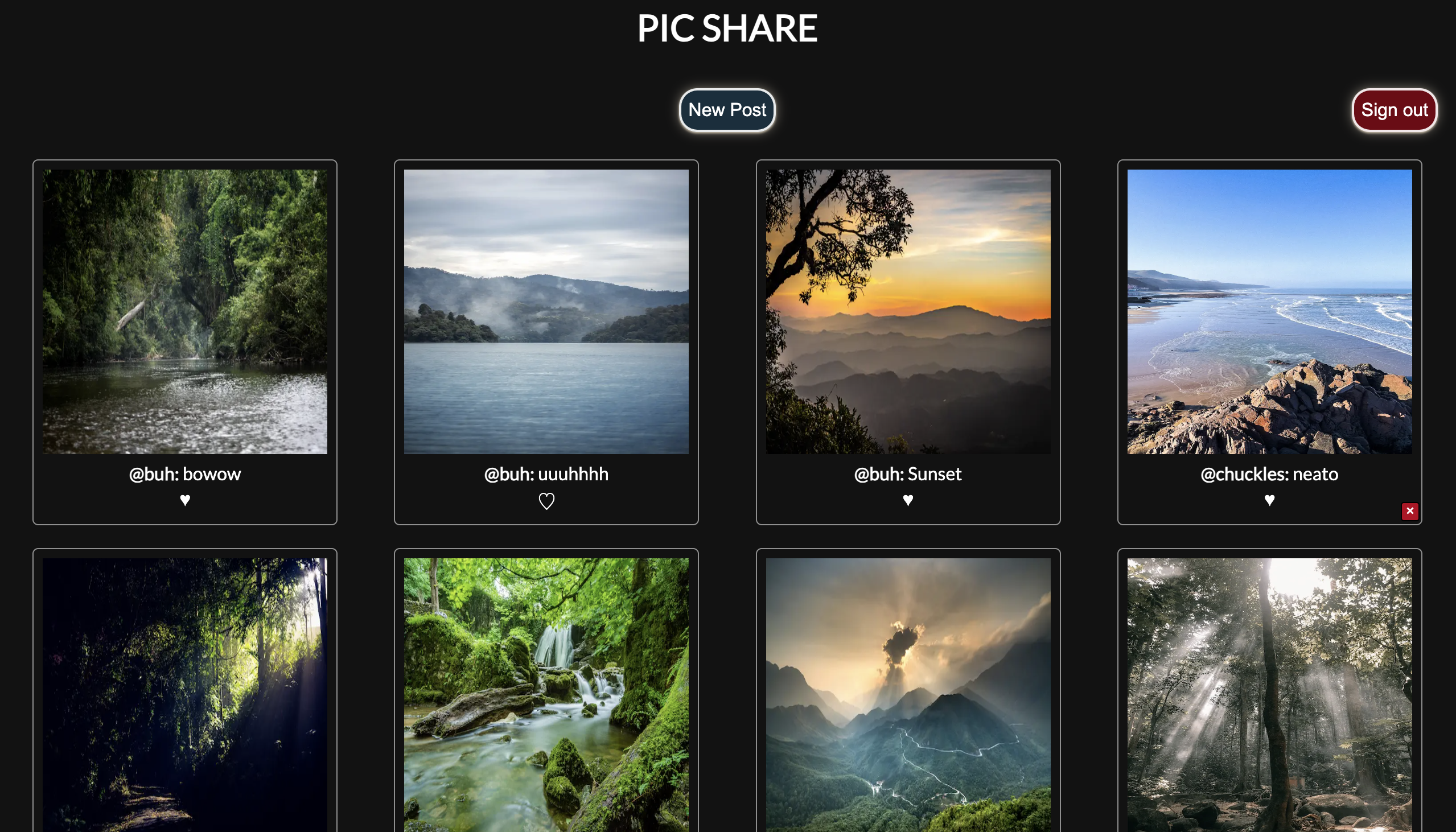 Preview of Pic Share app
